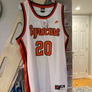 Vintage Nike Syracuse Orange Sherman Douglas #20 Jersey, Mens XL White, Sewn